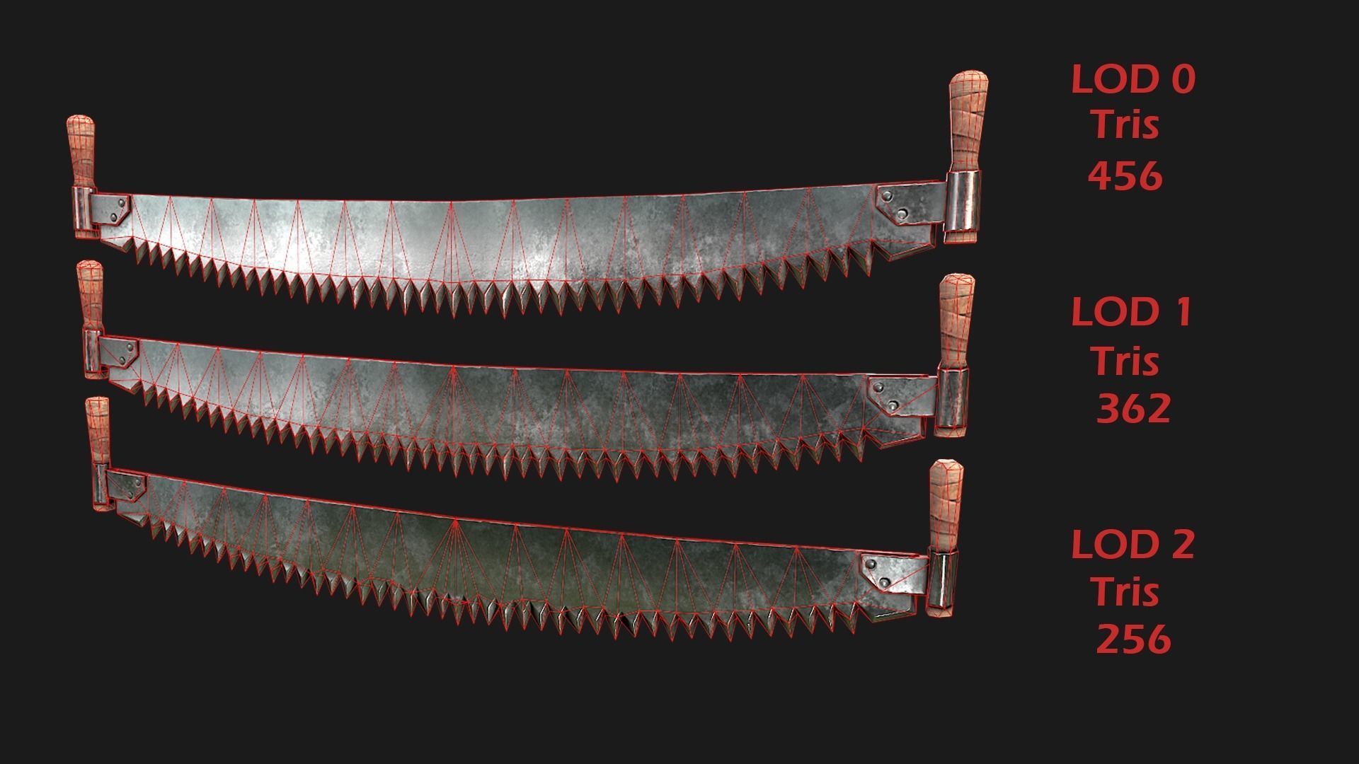 Sawmill and Lumberjack Set Low-poly 3D model_10