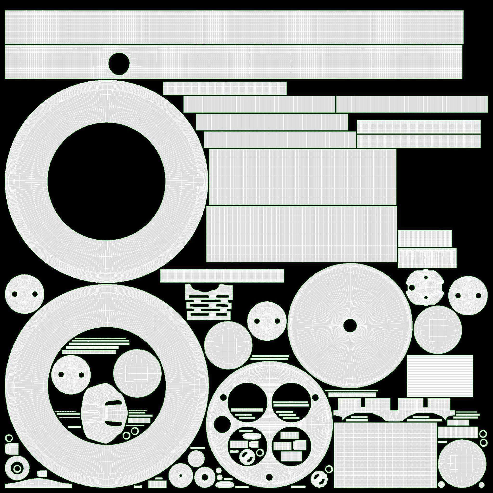 Extension cord reel with sockets 01 3D model_9