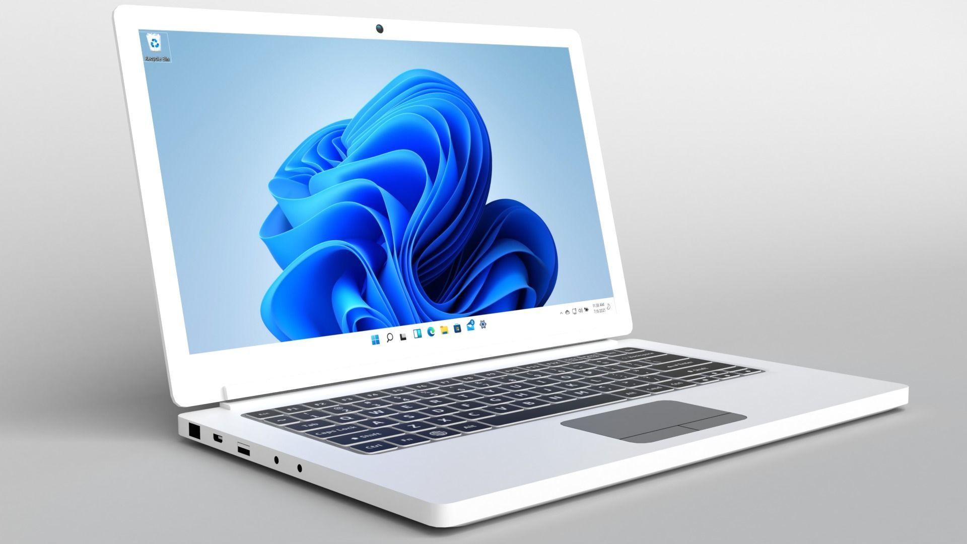 Laptop Low-poly 3D model_3