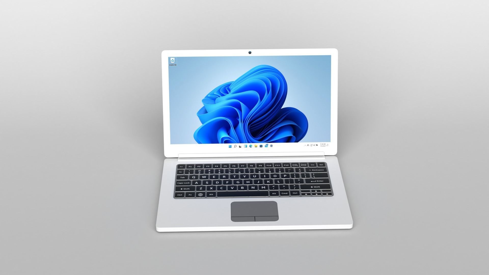 Laptop Low-poly 3D model_5