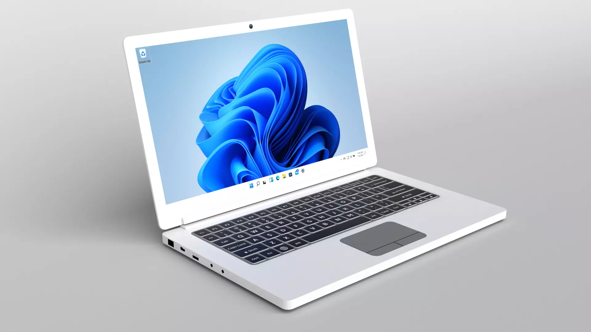 Laptop Low-poly 3D model_0