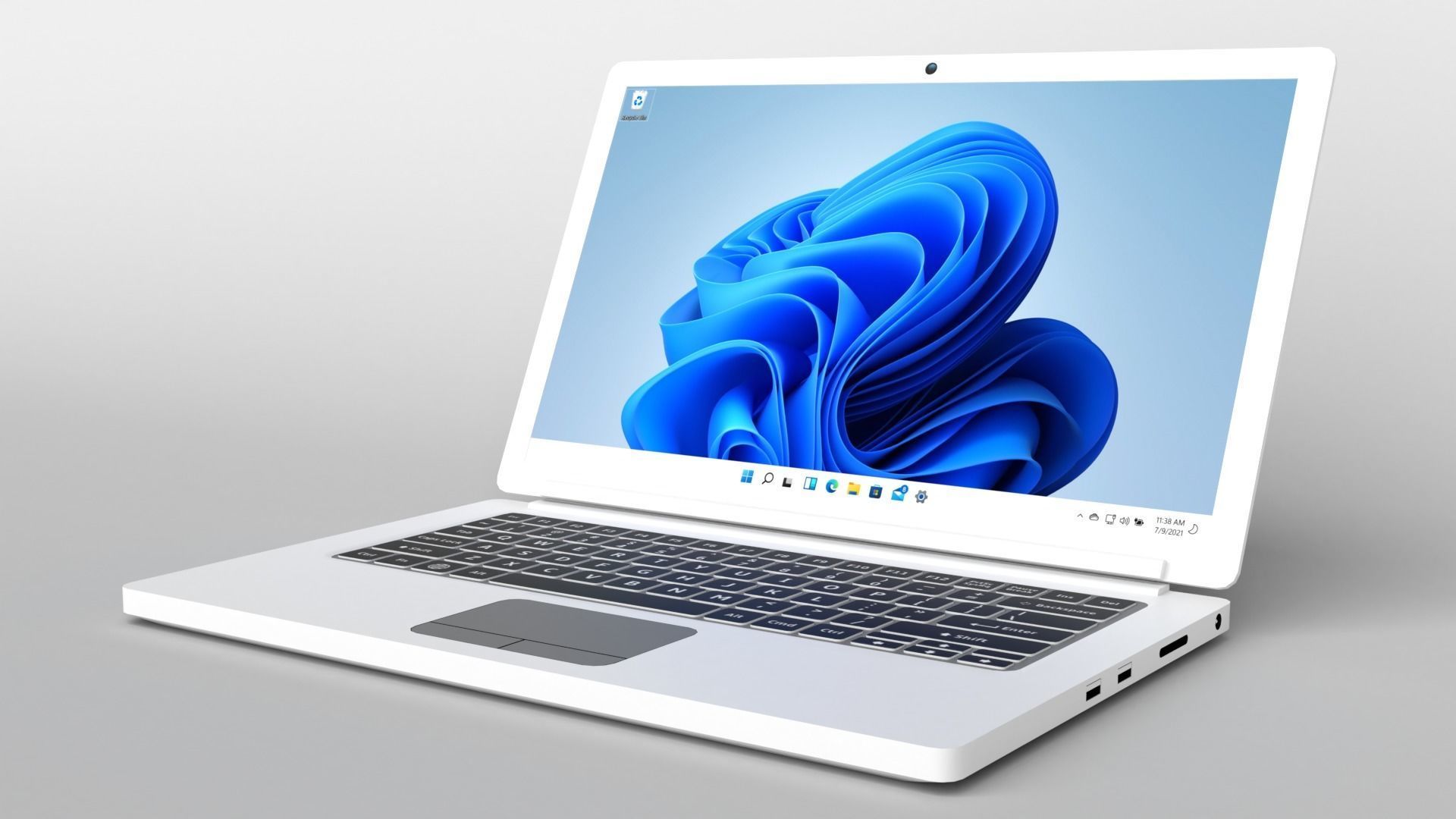 Laptop Low-poly 3D model_4