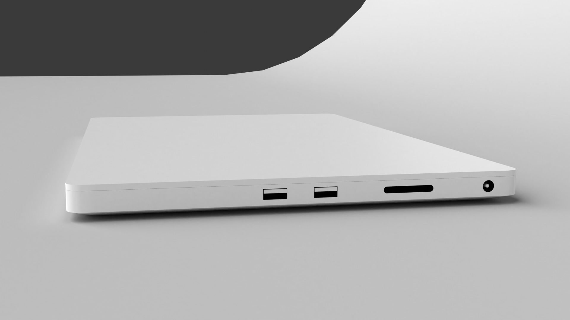 Laptop Low-poly 3D model_6