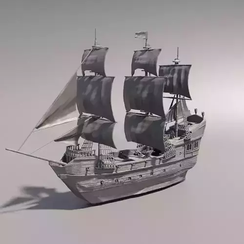 Pirate Ship Tabletop Terrain 28 mm 3D print model