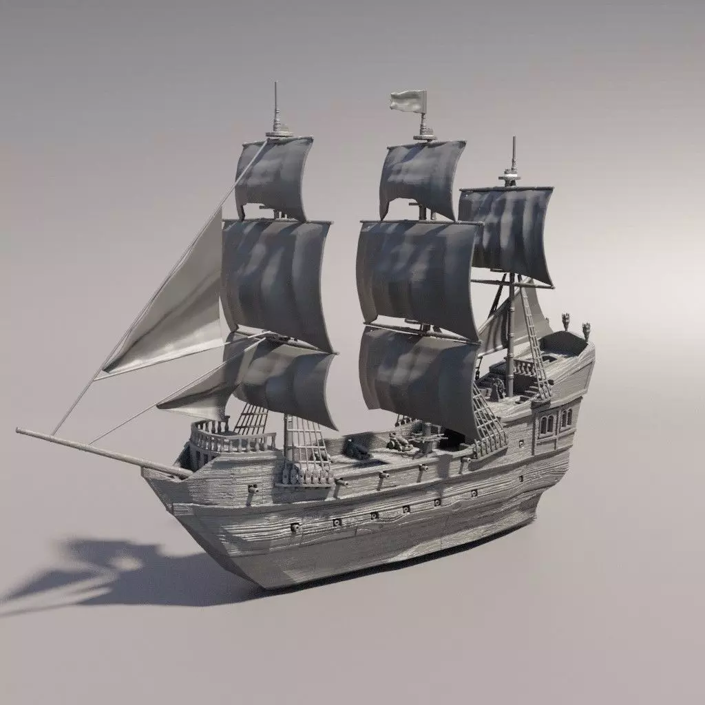 Pirate Ship Tabletop Terrain 28 mm 3D print model_0