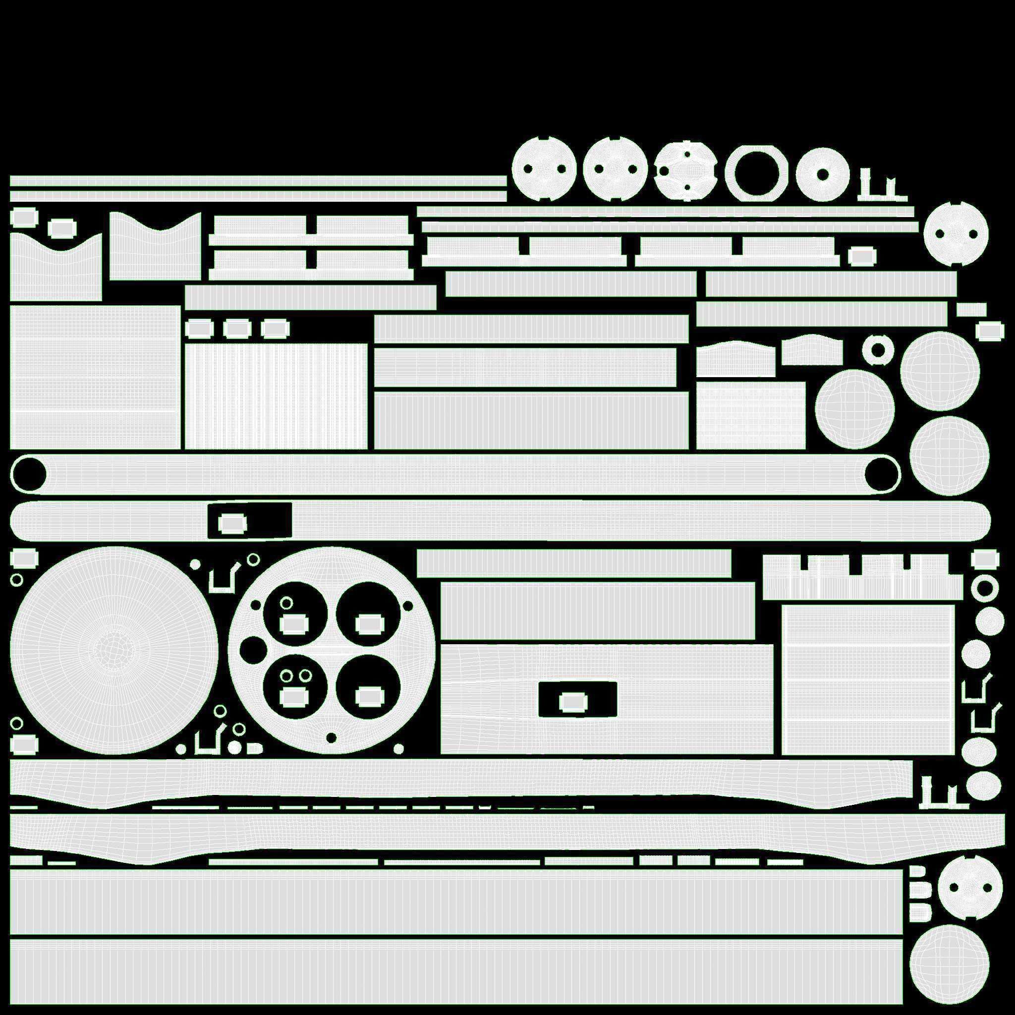 Extension cord reel with sockets 02 3D model_11