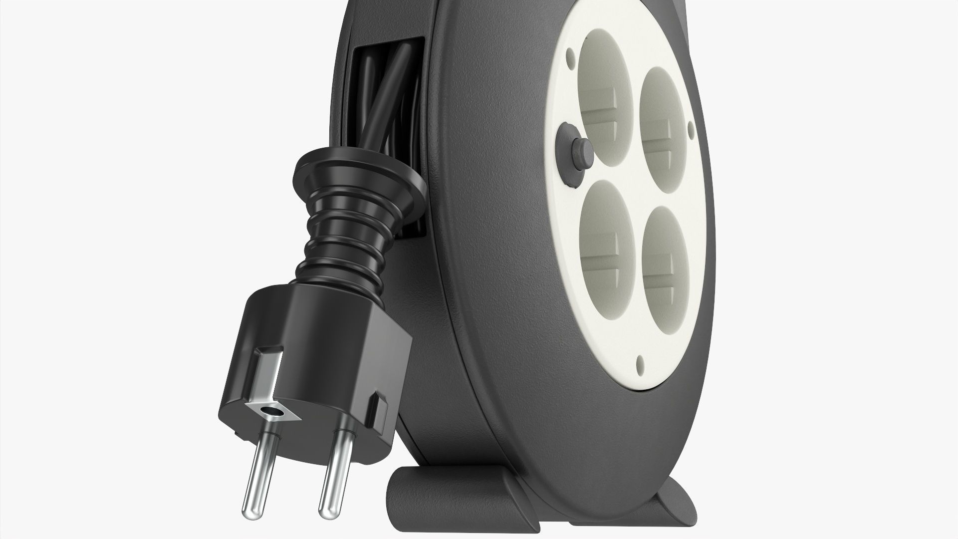 Extension cord reel with sockets 02 3D model_4