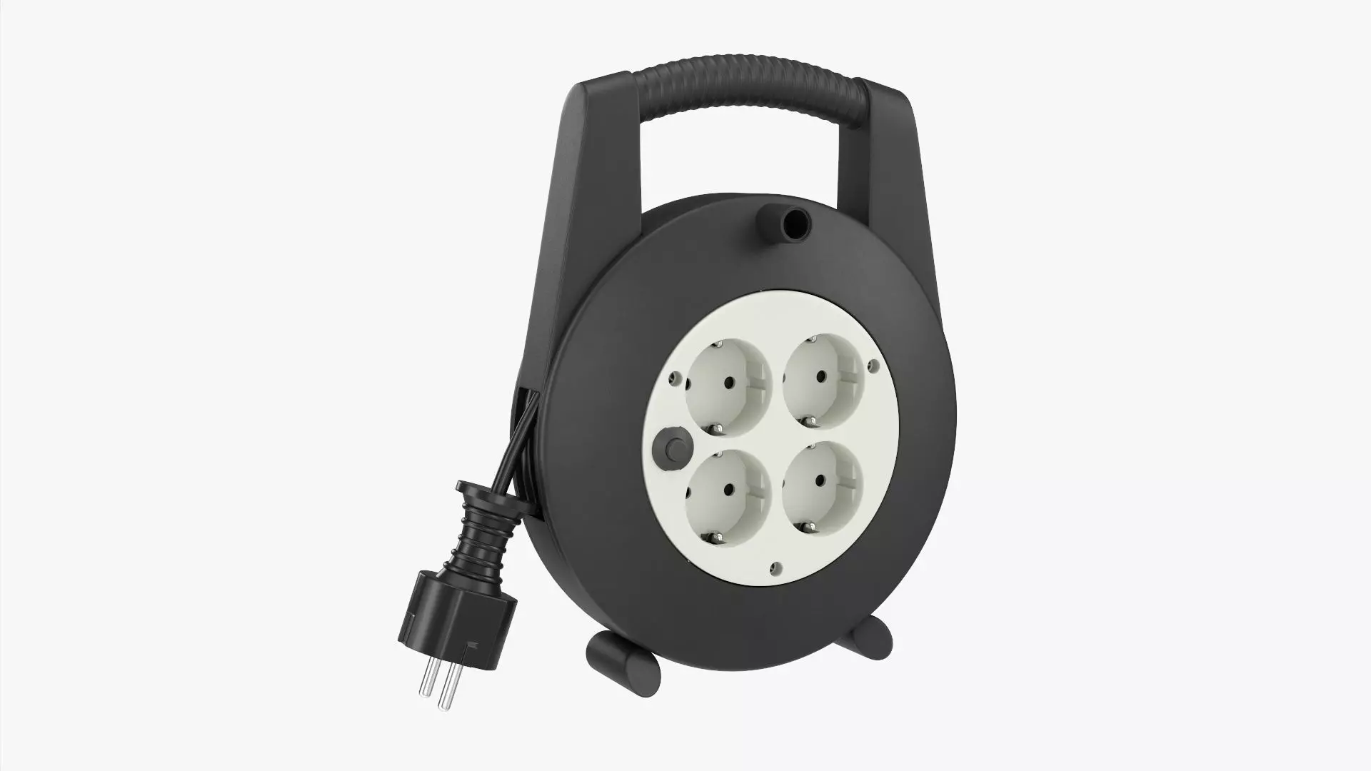Extension cord reel with sockets 02 3D model_0