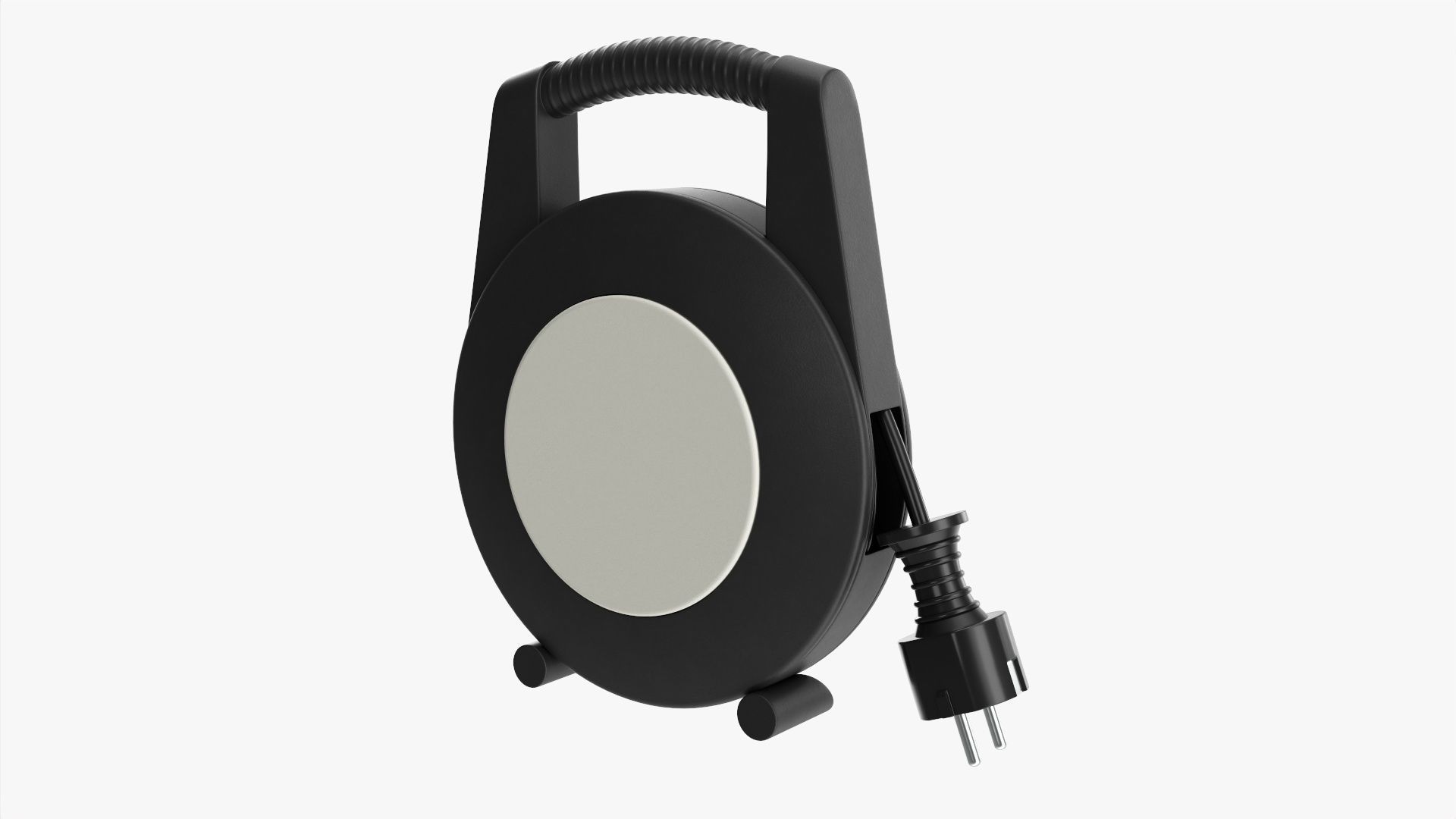 Extension cord reel with sockets 02 3D model_1