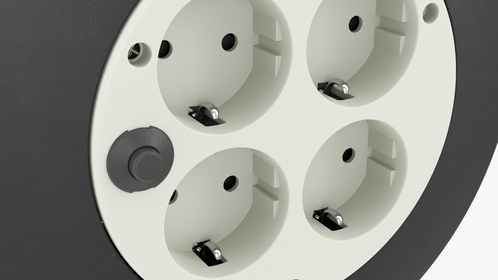 Extension cord reel with sockets 02 3D model_3