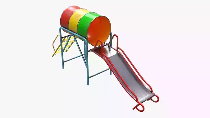 Playground barrel slide 02