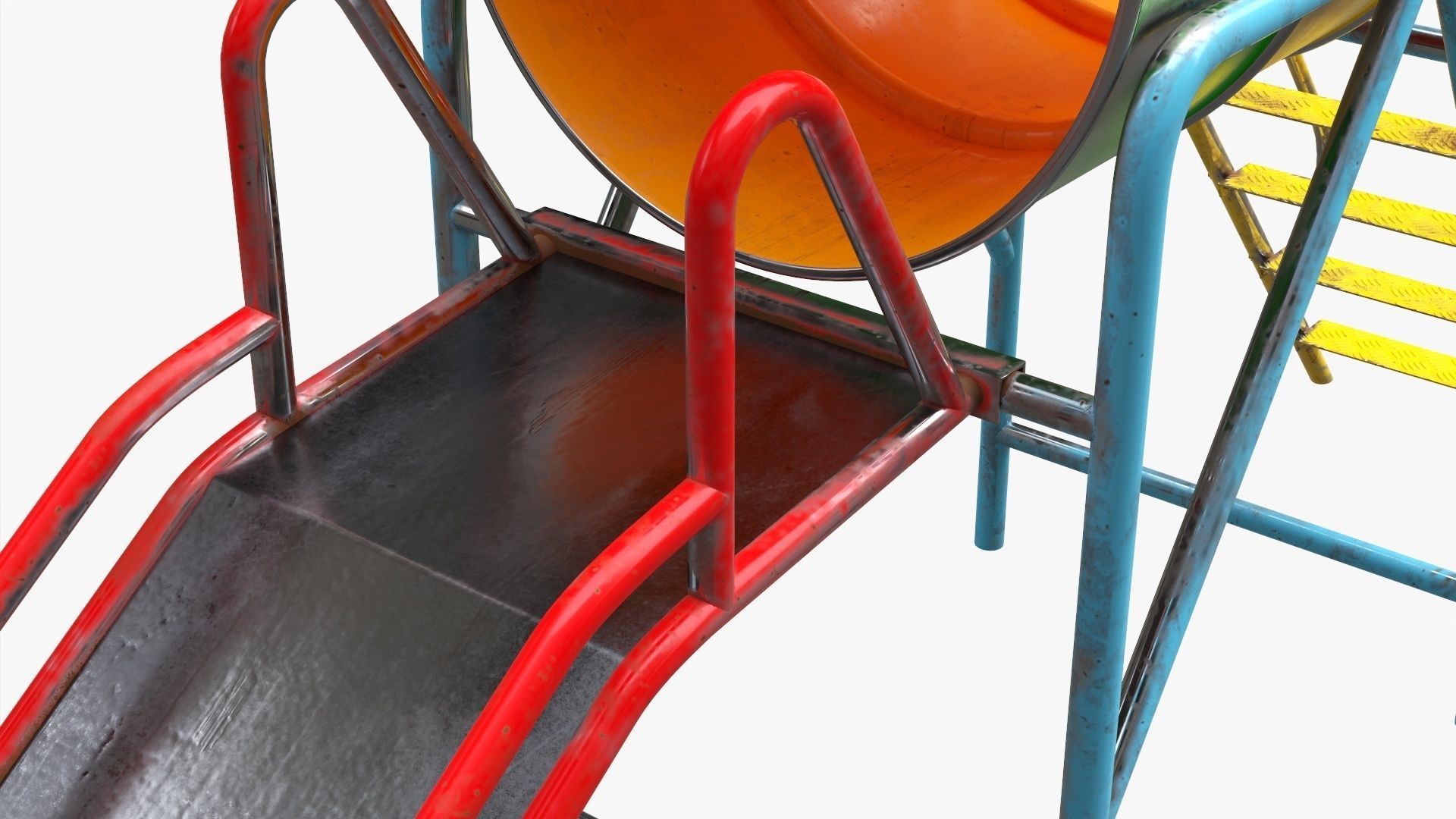 Playground barrel slide 02 3D model_5