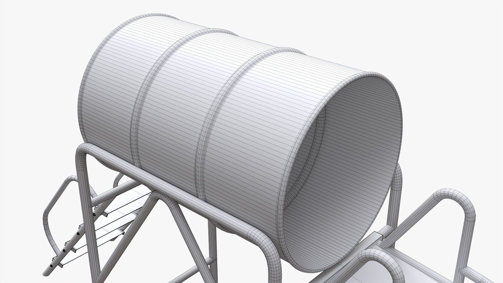 Playground barrel slide 02 3D model_9