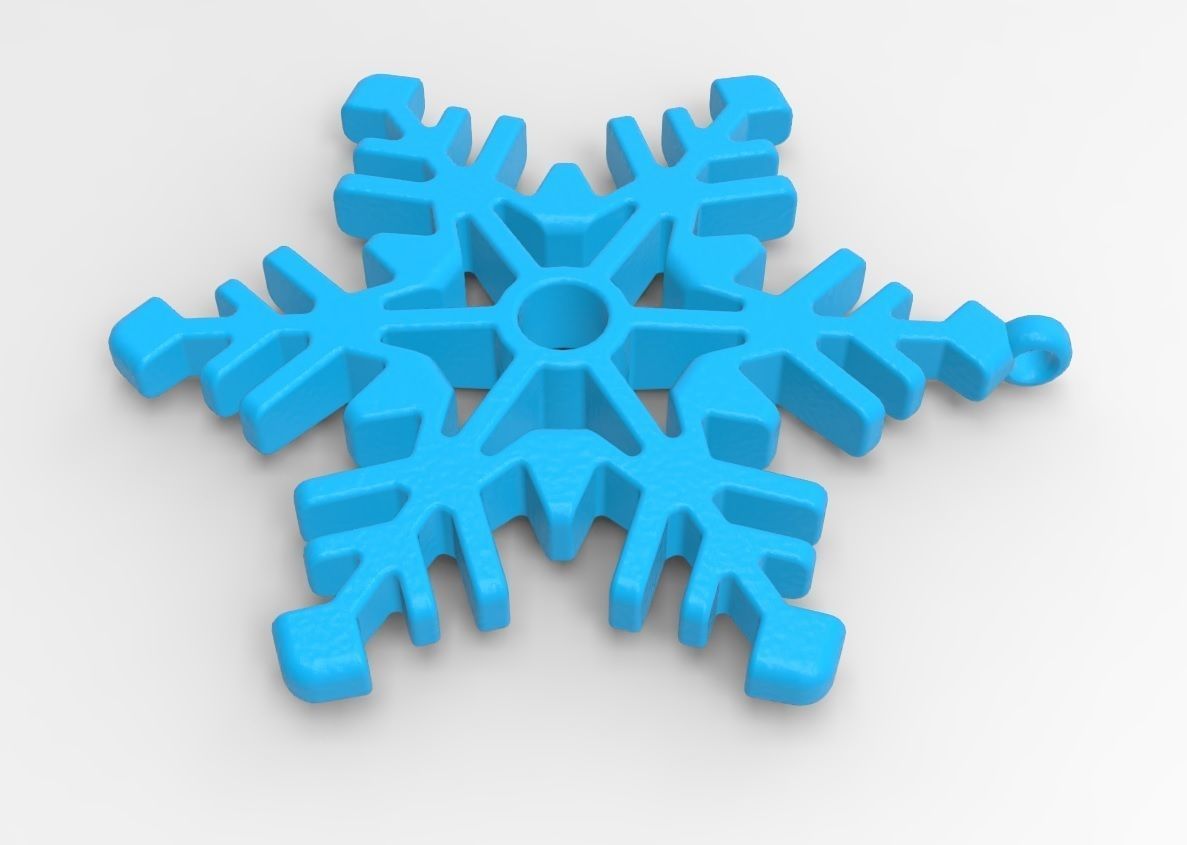 Snowflake 01 3D print model_2