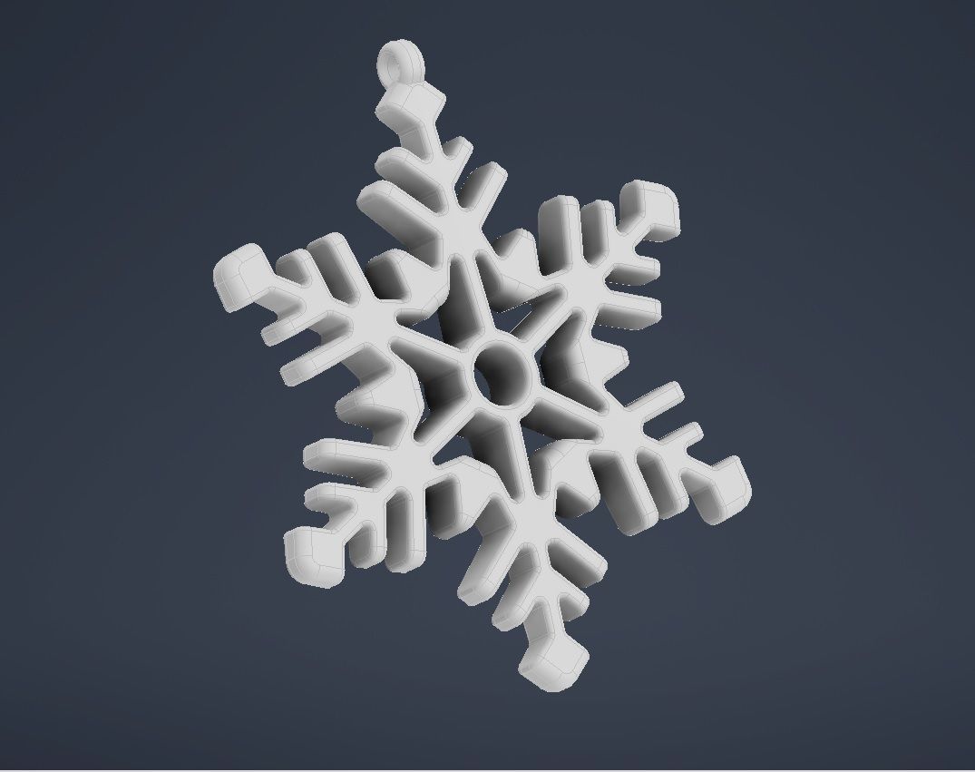Snowflake 01 3D print model_9