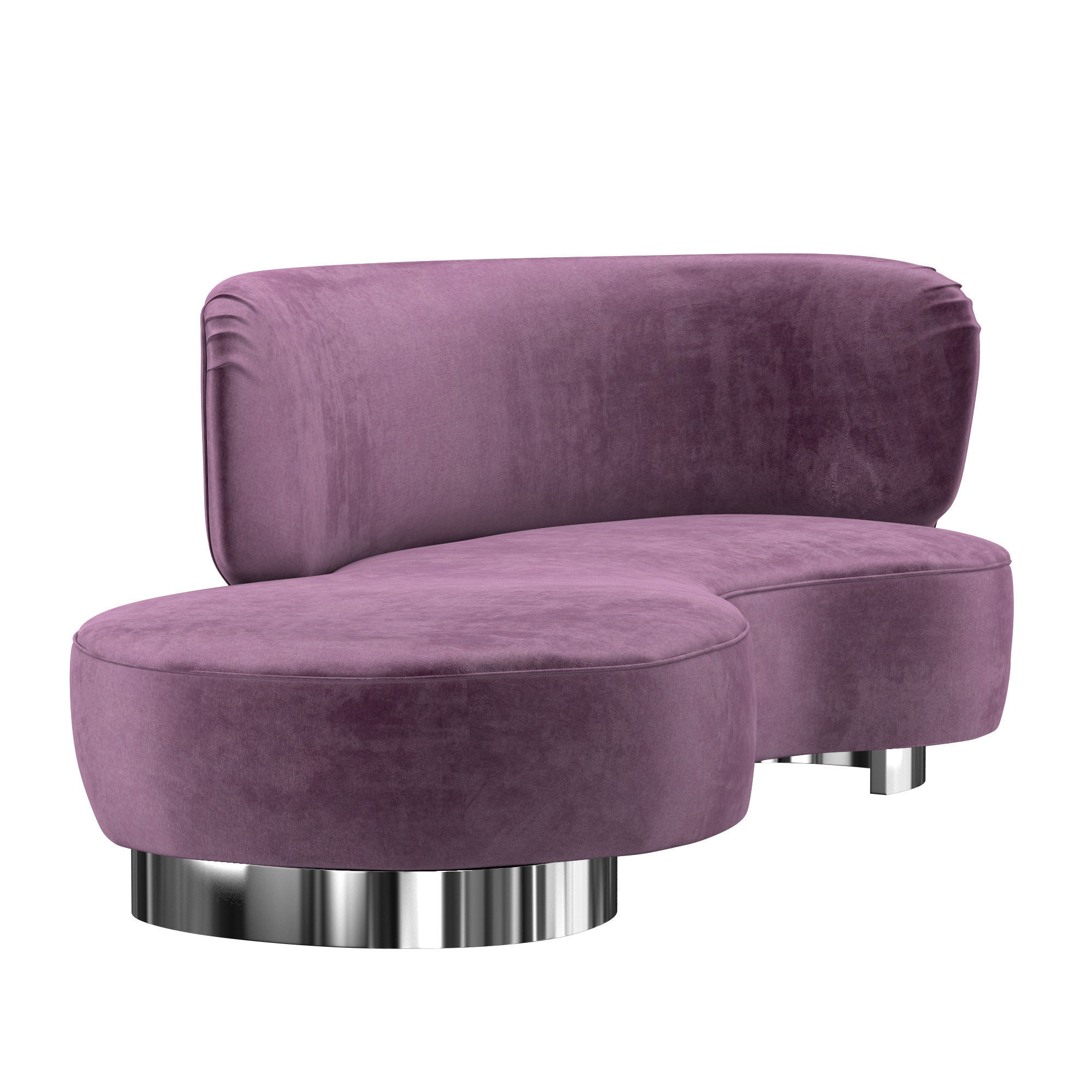 Vladimir Kagan Serpentine Sofa 3D model_4