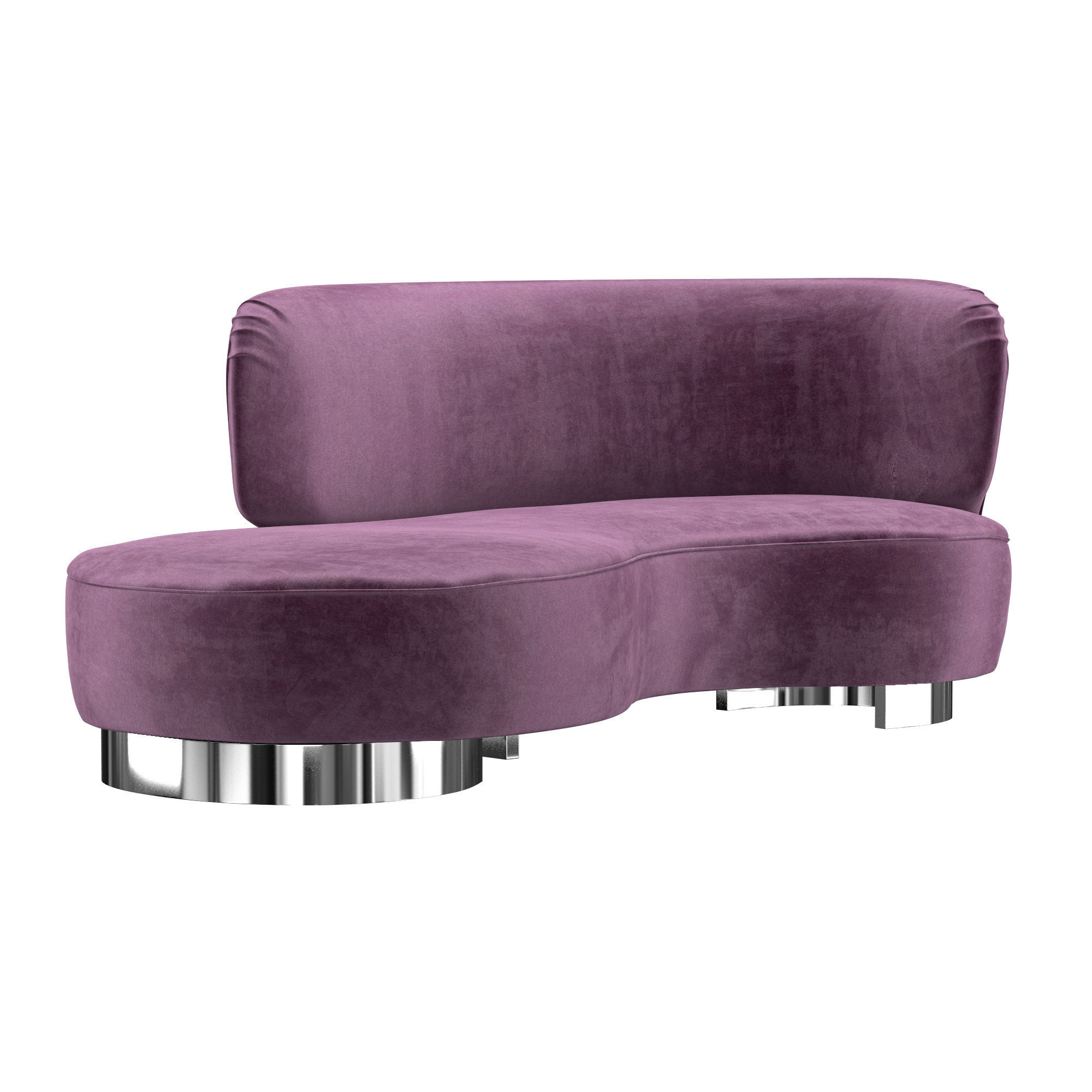 Vladimir Kagan Serpentine Sofa 3D model_1