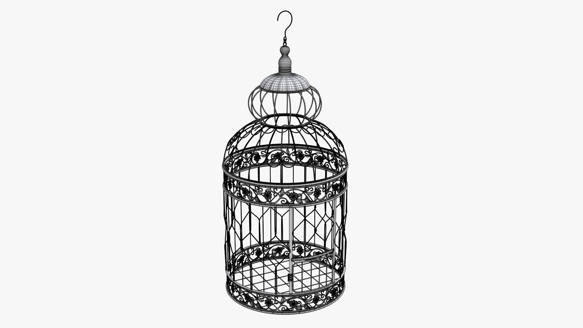 Bird Cage Victorian Style 3D model_8