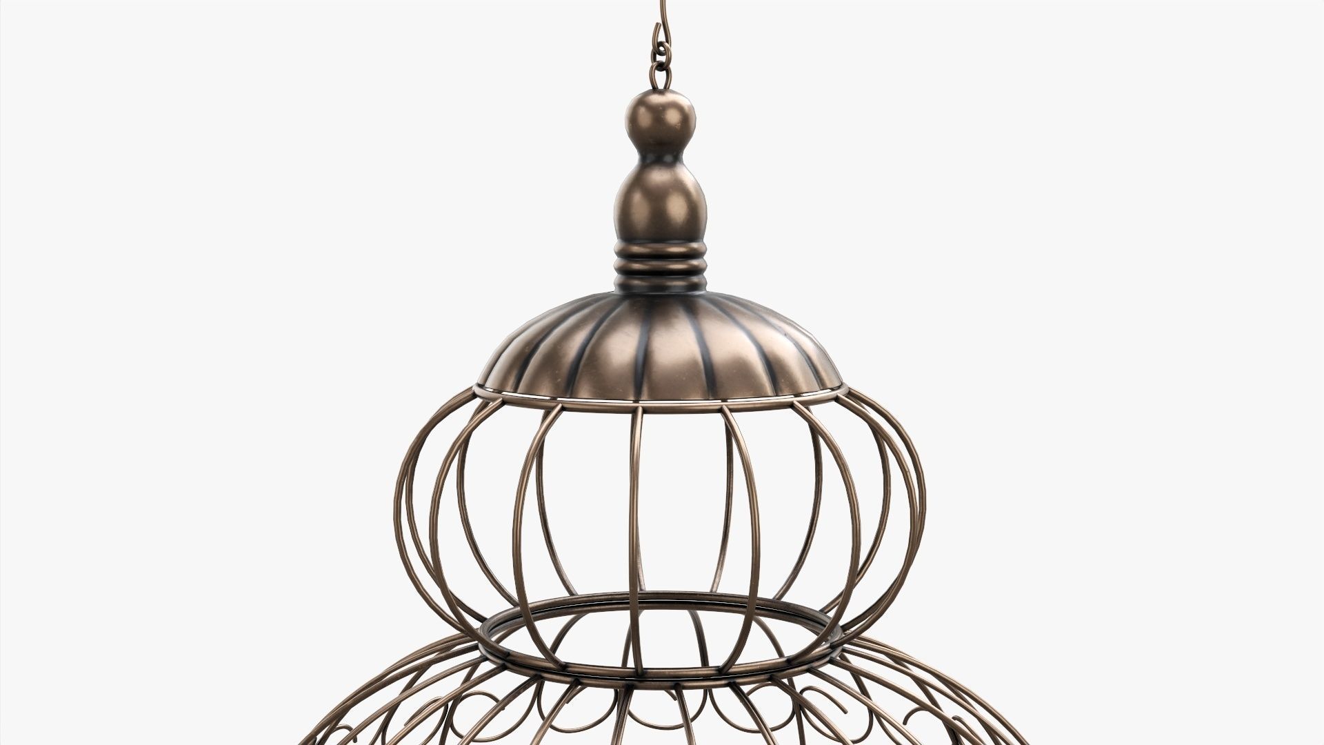 Bird Cage Victorian Style 3D model_5