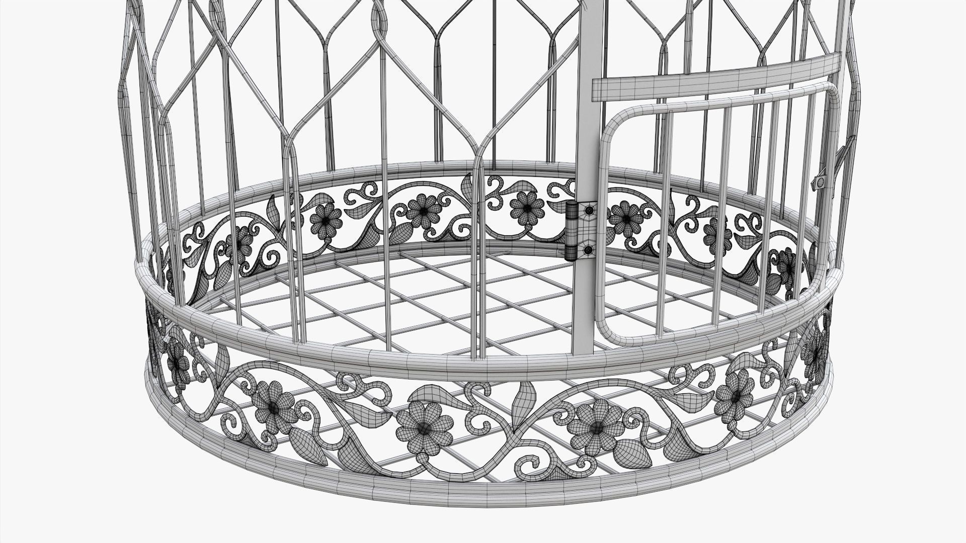 Bird Cage Victorian Style 3D model_9