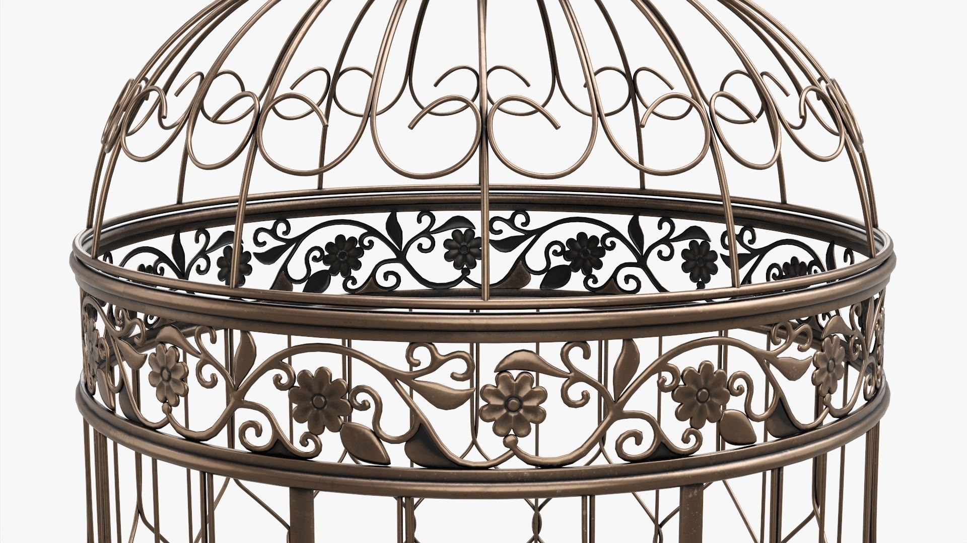 Bird Cage Victorian Style 3D model_4
