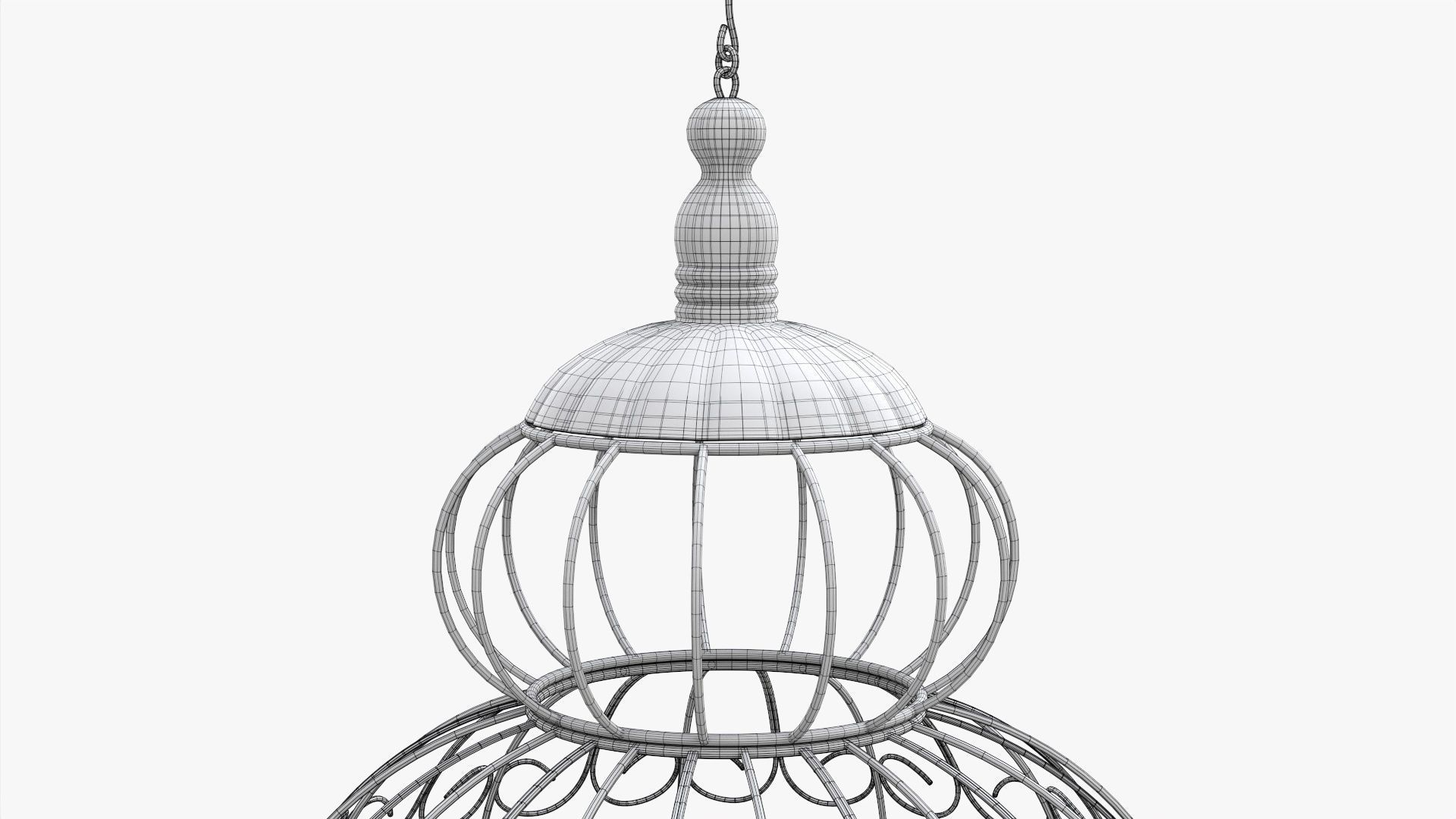 Bird Cage Victorian Style 3D model_13
