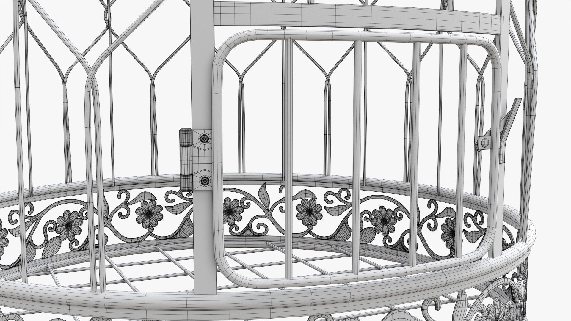 Bird Cage Victorian Style 3D model_10