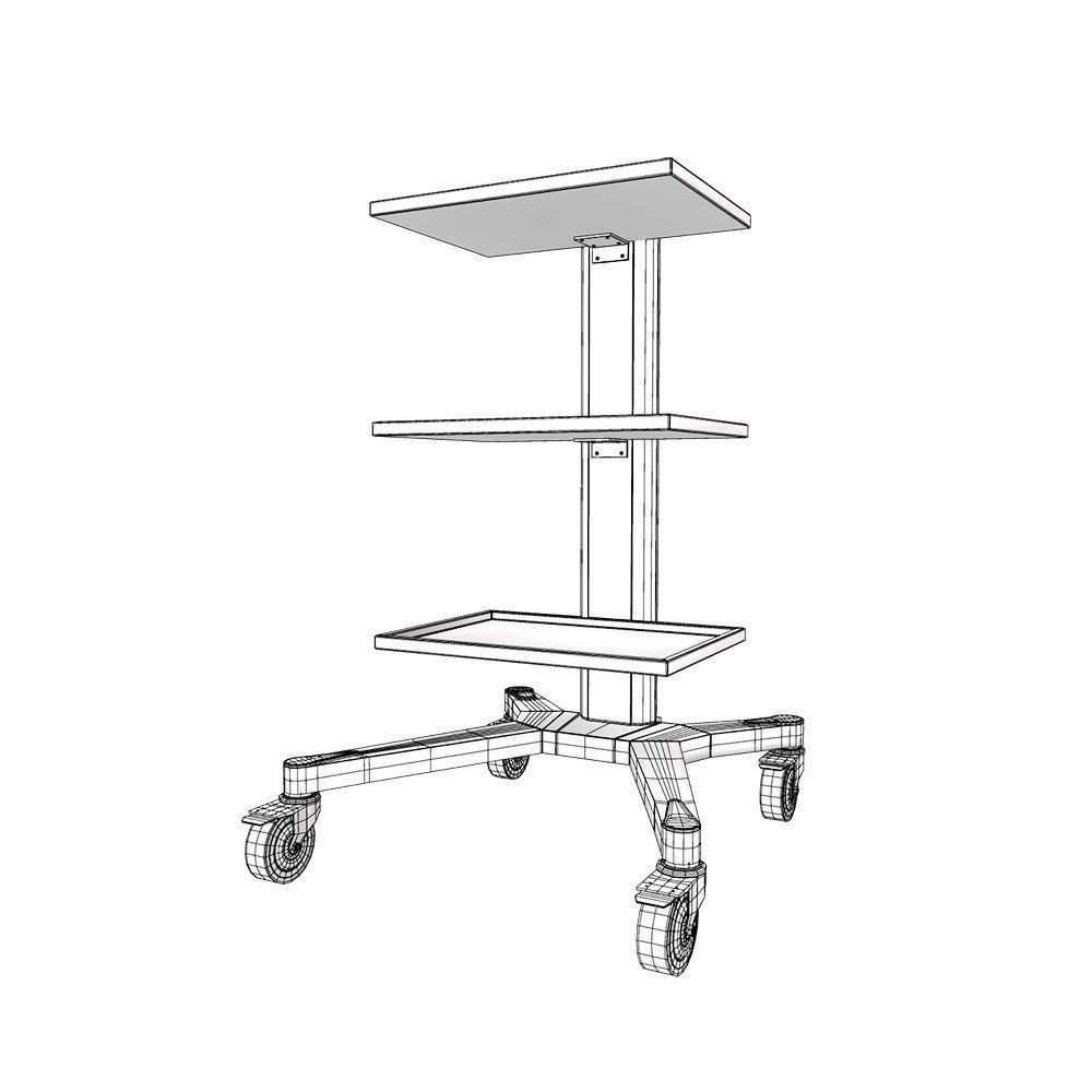 Medical trolley 3d model 3D model_7