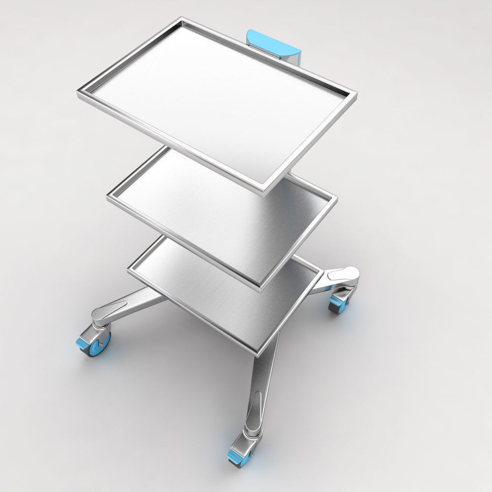 Medical trolley 3d model 3D model_3