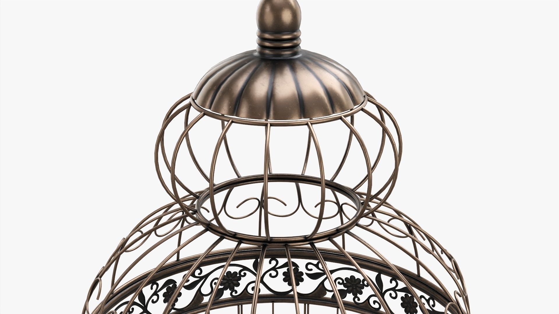 Bird Cage with stand Victorian Style  3D model_5