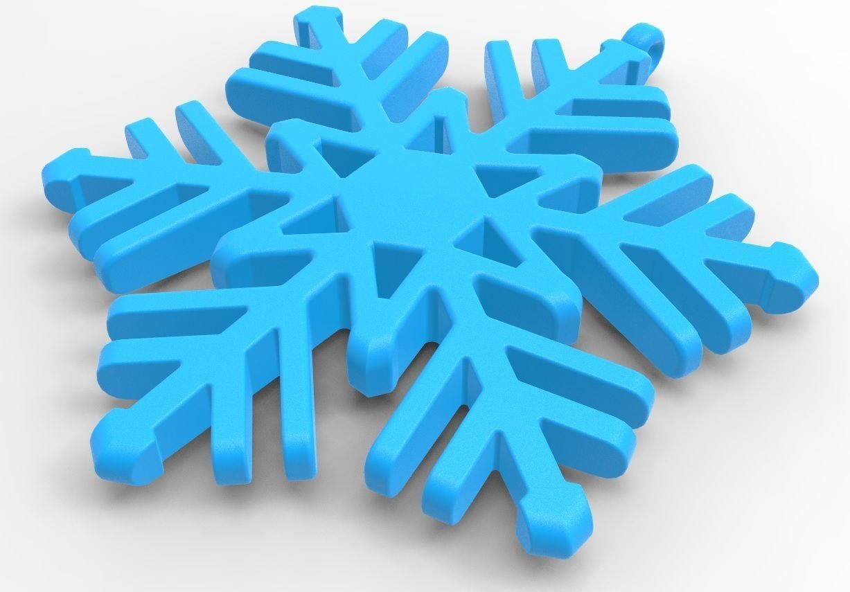 Snowflake 02 3D print model_3