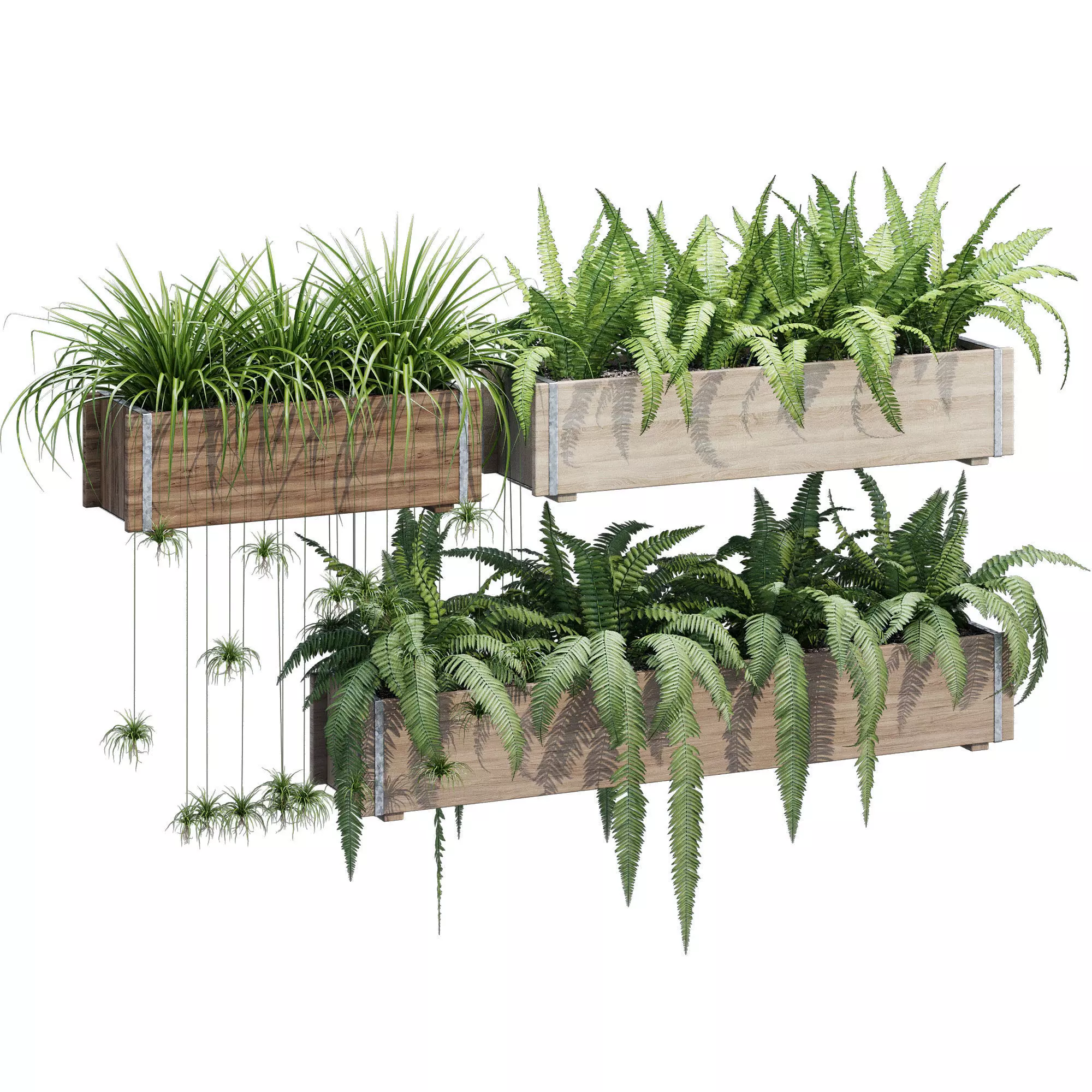 Banded Redwood Window Box 3D model