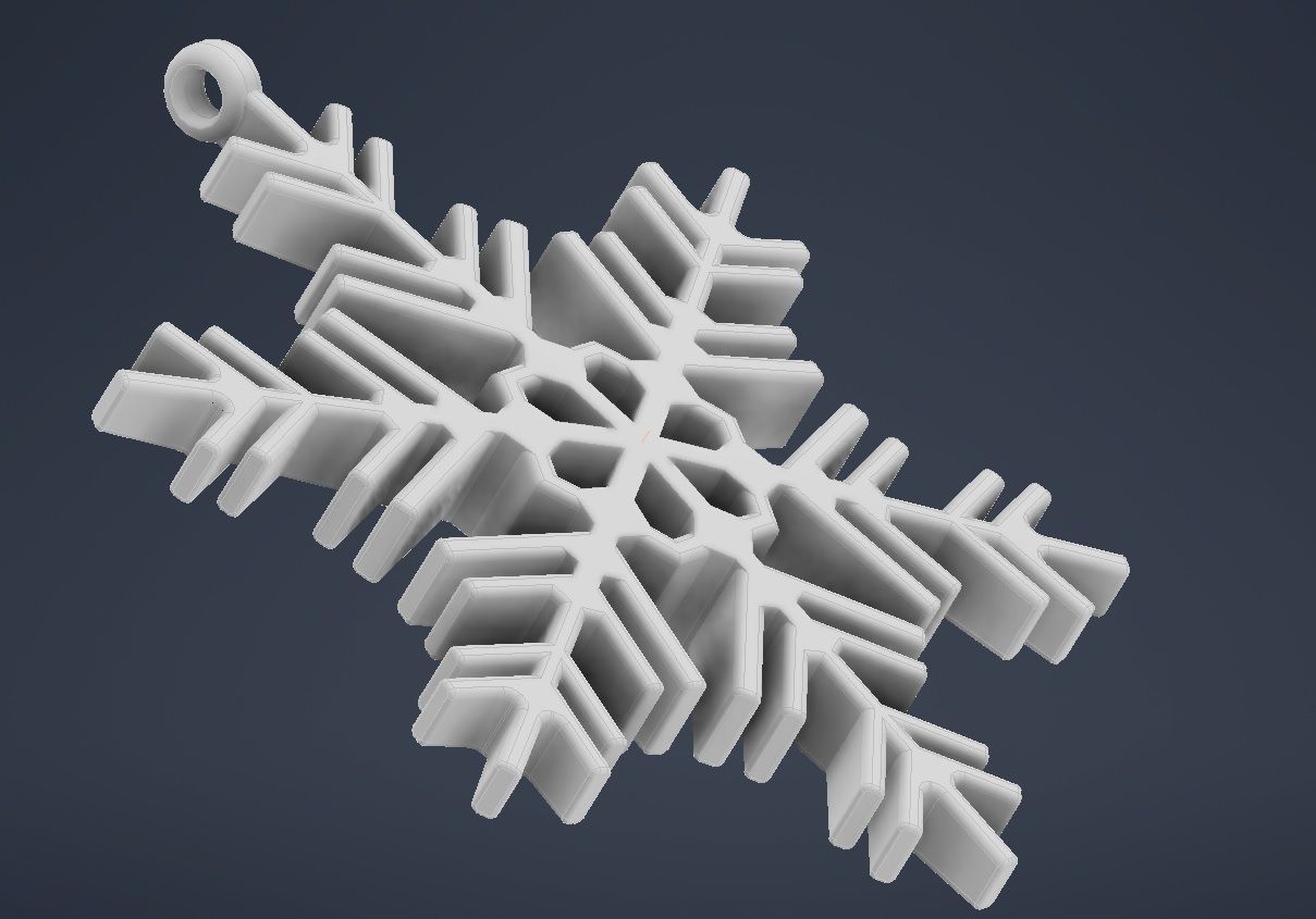 Snowflake 04 3D print model_8
