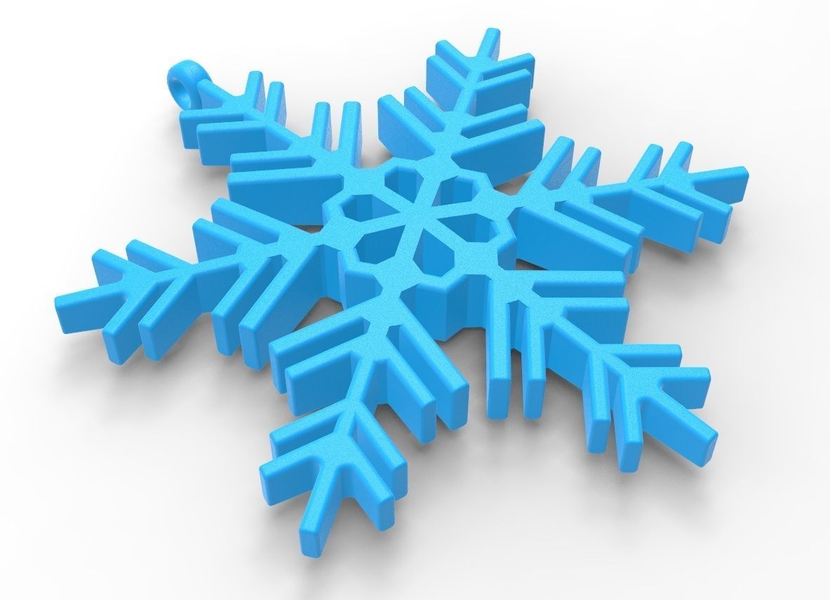 Snowflake 04 3D print model_1