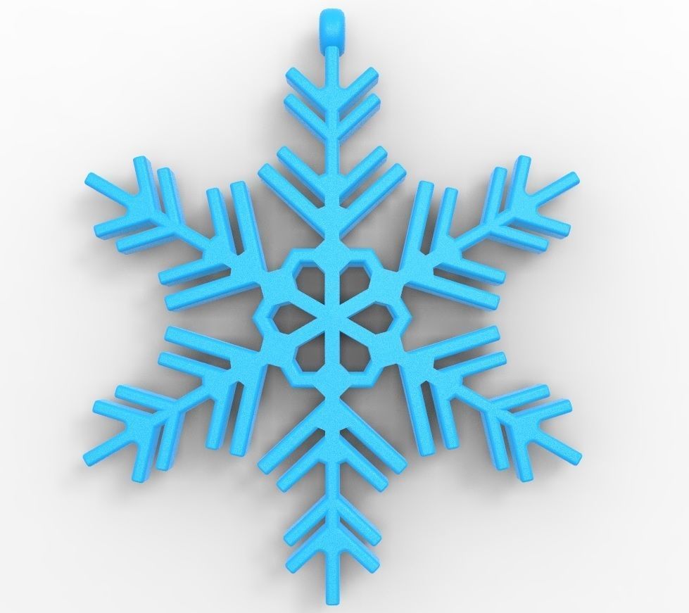 Snowflake 04 3D print model_7