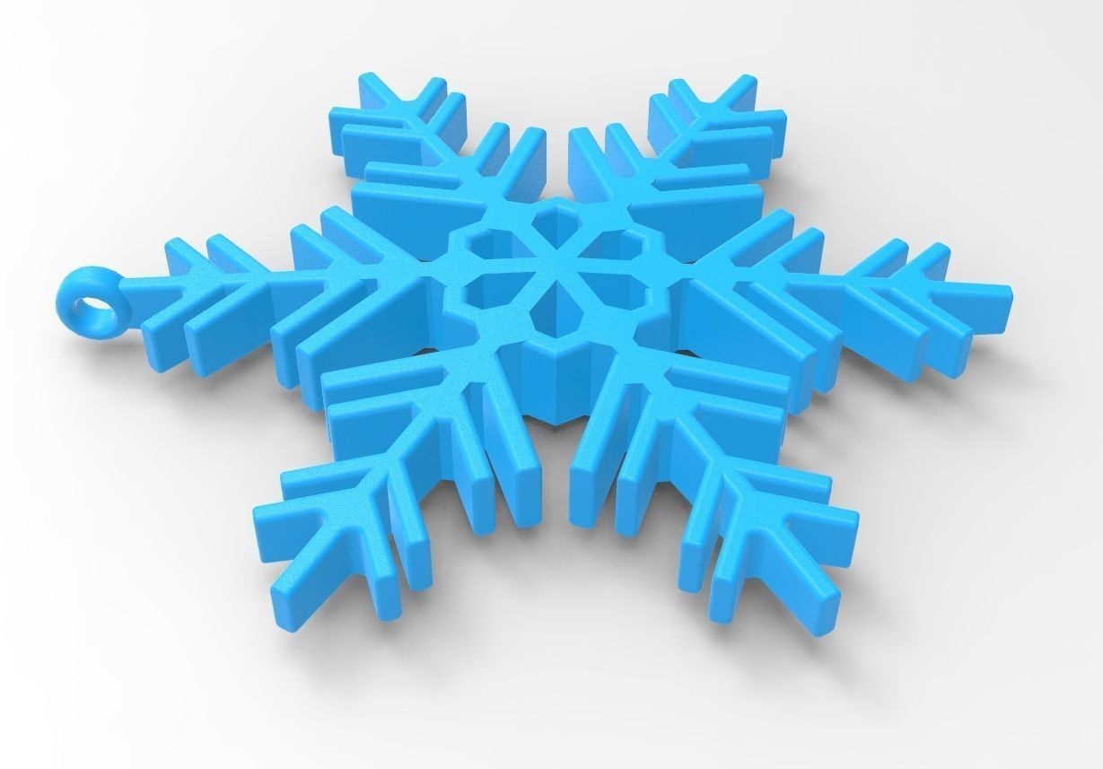 Snowflake 04 3D print model_5