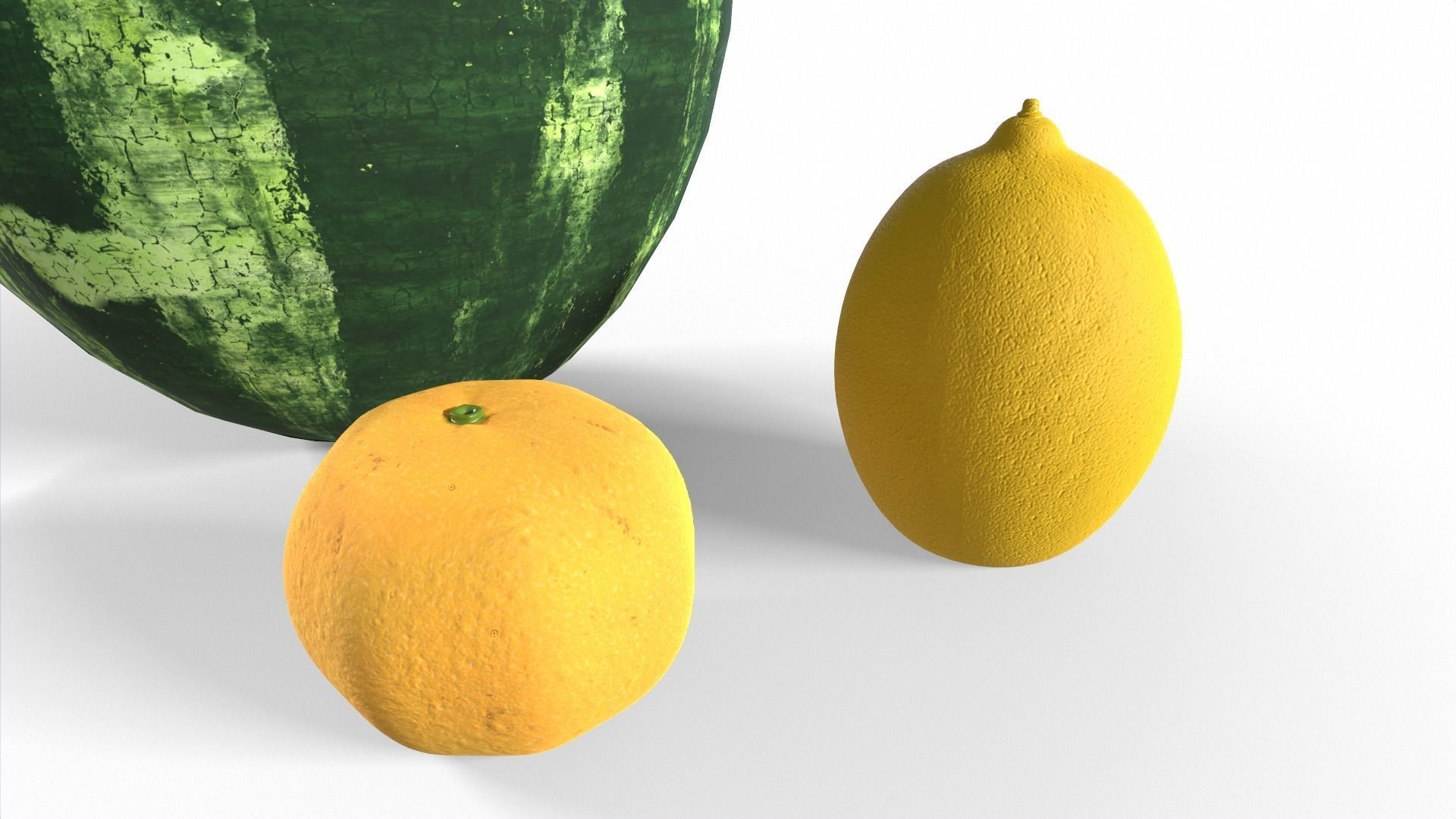 3 Fruit Pack Low-poly 3D model_2