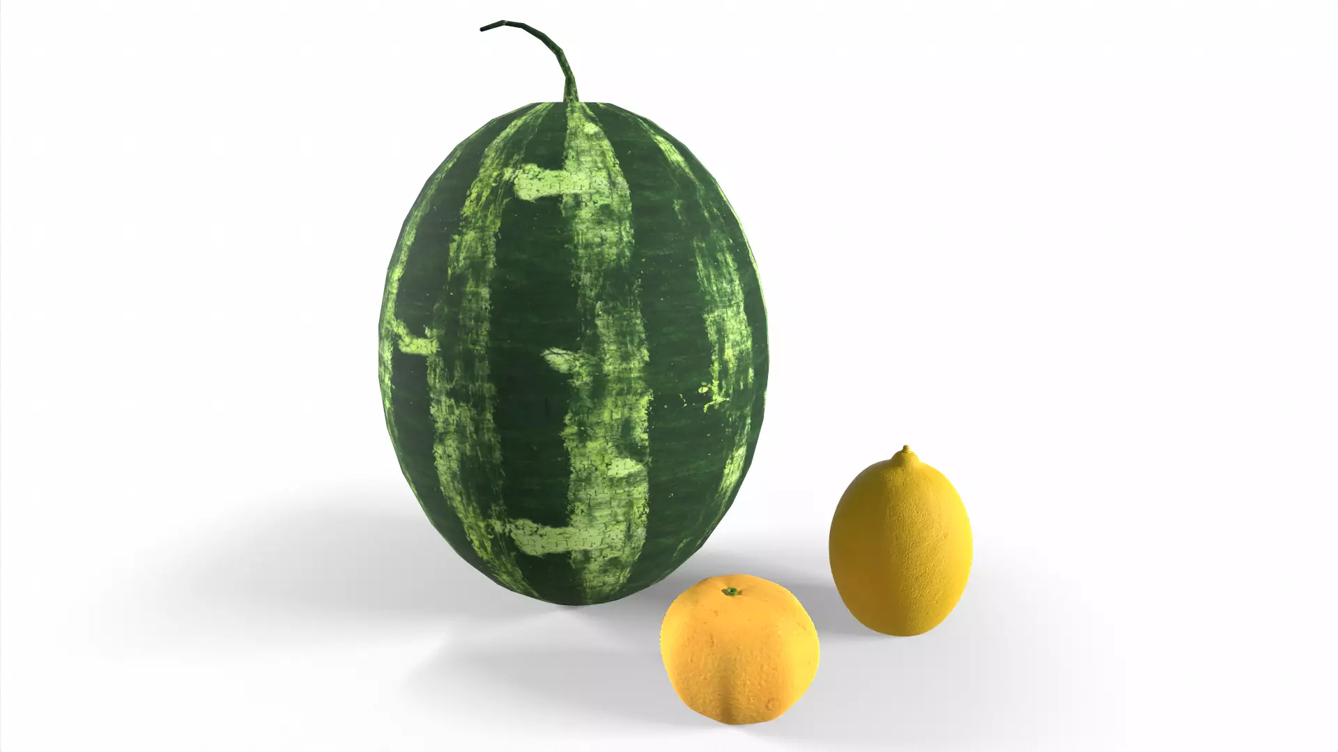 3 Fruit Pack Low-poly 3D model_0