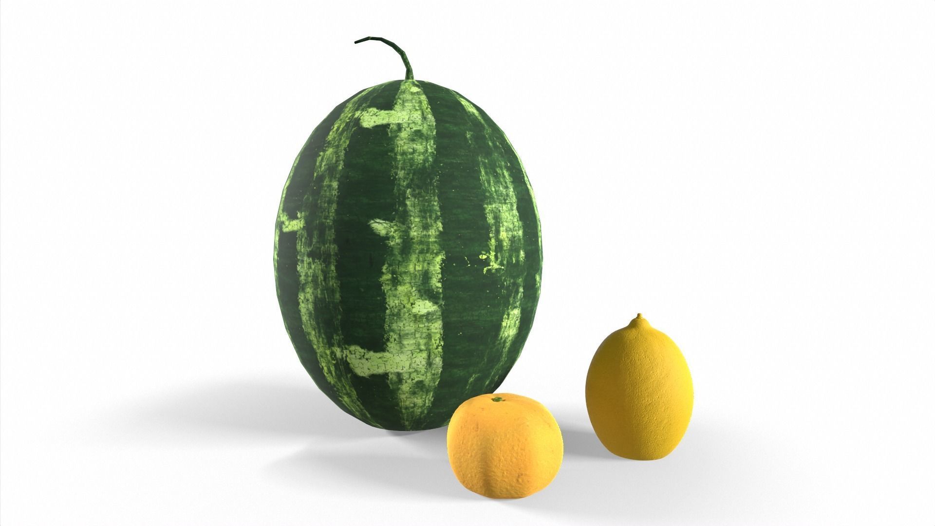 3 Fruit Pack Low-poly 3D model_1