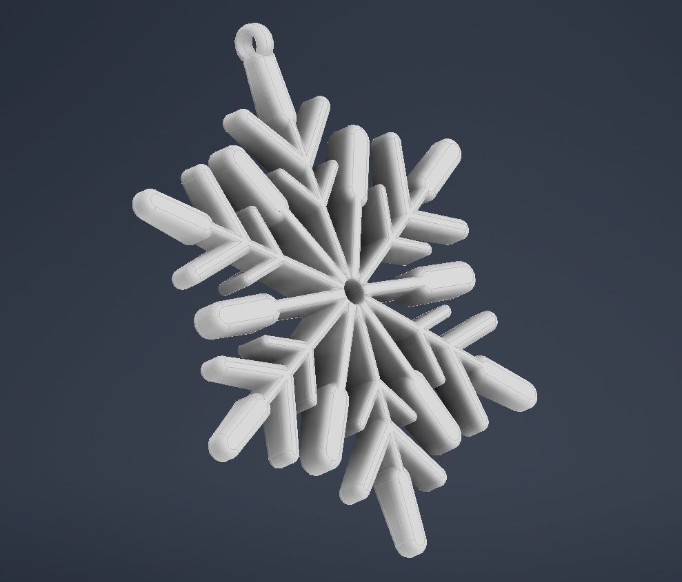 Snowflake 05 3D print model_4