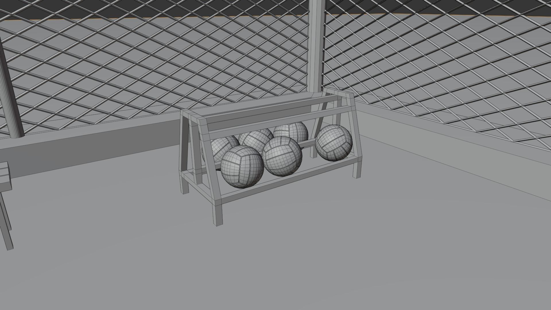 Volleyball Court Low-poly 3D model_14
