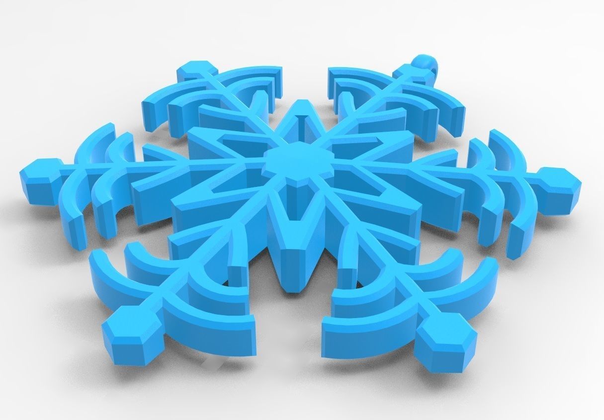 Snowflake 06 3D print model_11