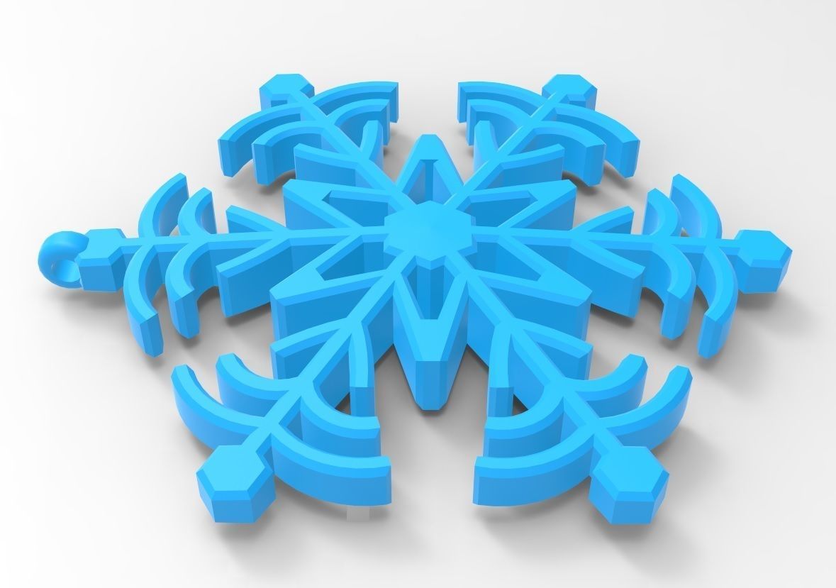 Snowflake 06 3D print model_7