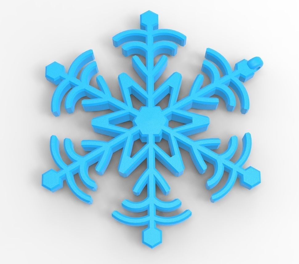 Snowflake 06 3D print model_10