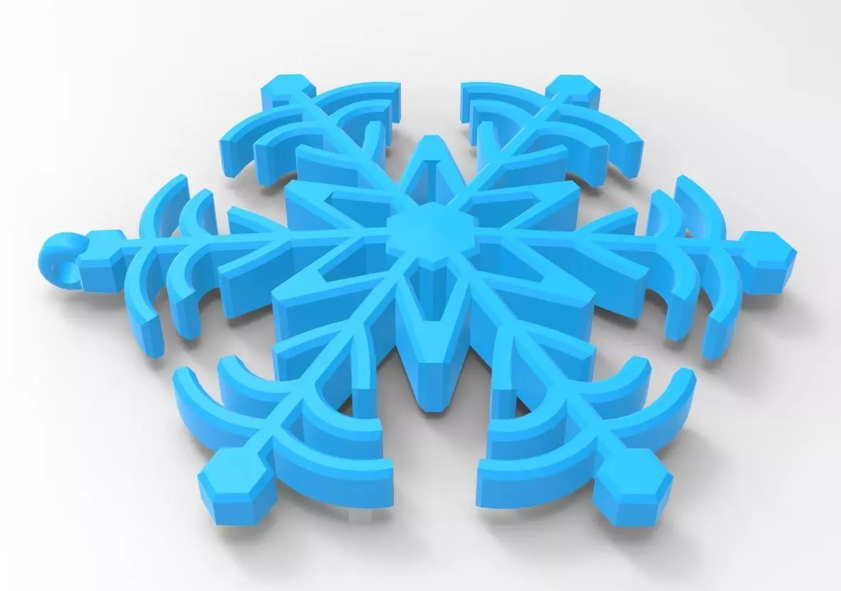 Snowflake 06 3D print model_0