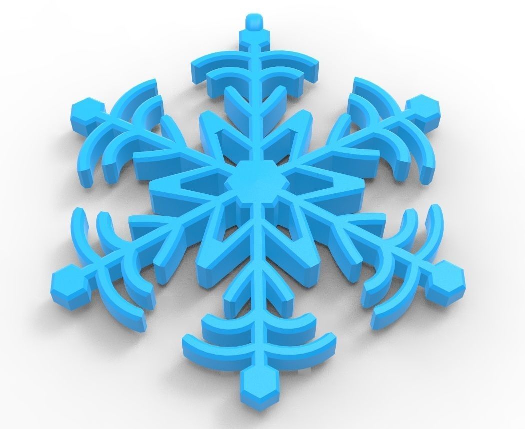 Snowflake 06 3D print model_2