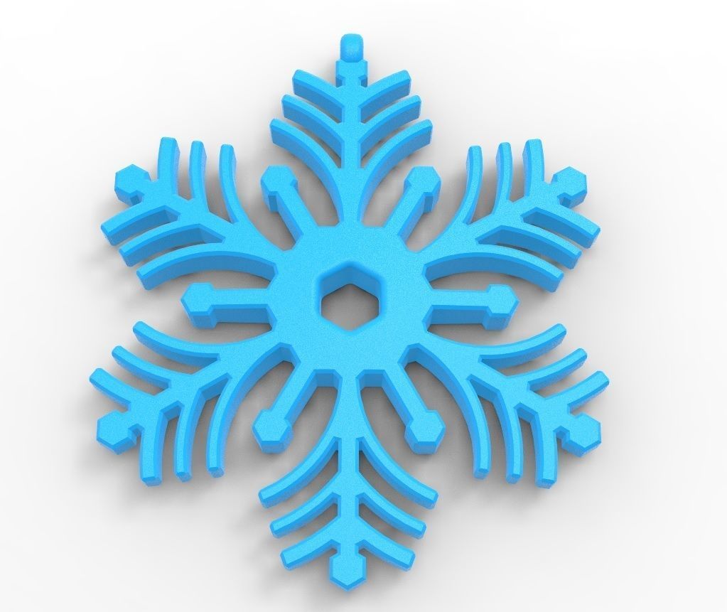 Snowflake 07 3D print model_3