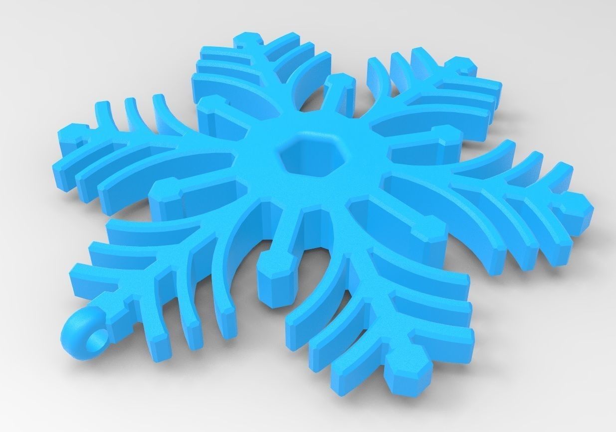 Snowflake 07 3D print model_8