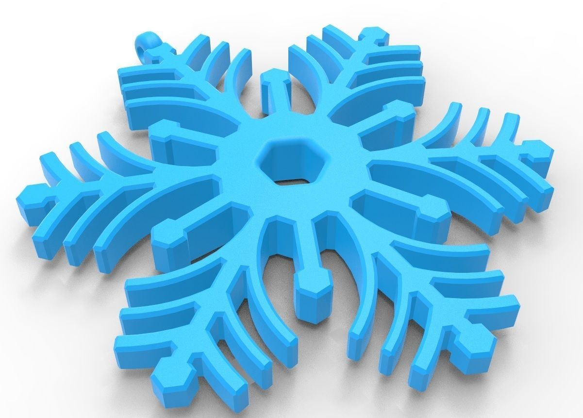 Snowflake 07 3D print model_2