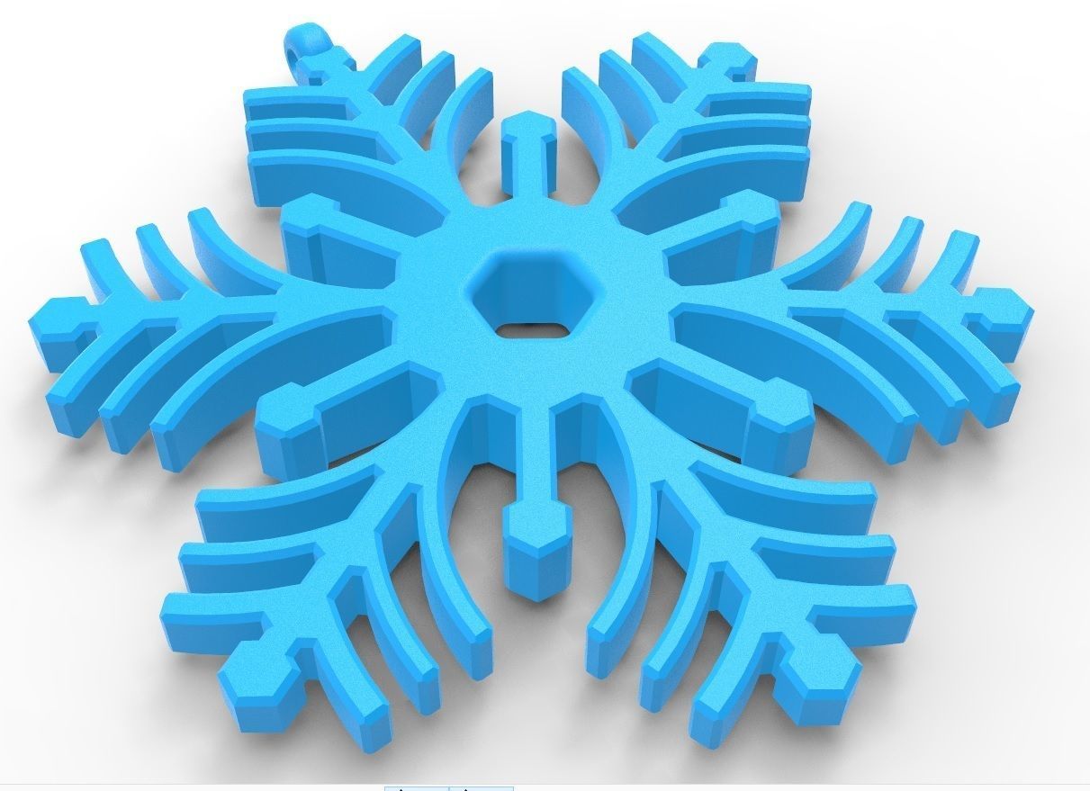 Snowflake 07 3D print model_12